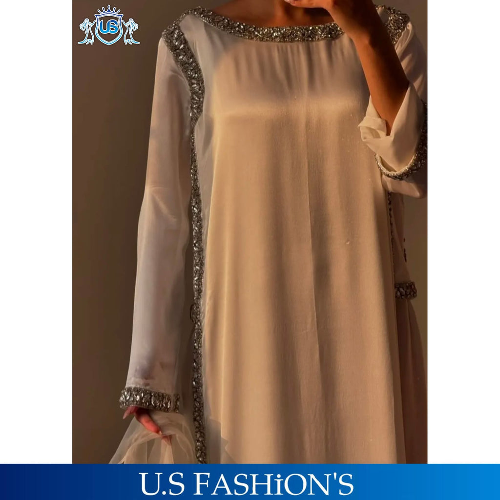 Hania Amir Eid Arrival Elegance 3pc dress with heavy sequence Lace work