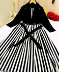 Winter Arrival Silk Zebra Printed Maxi With Cotton Seperate Koti